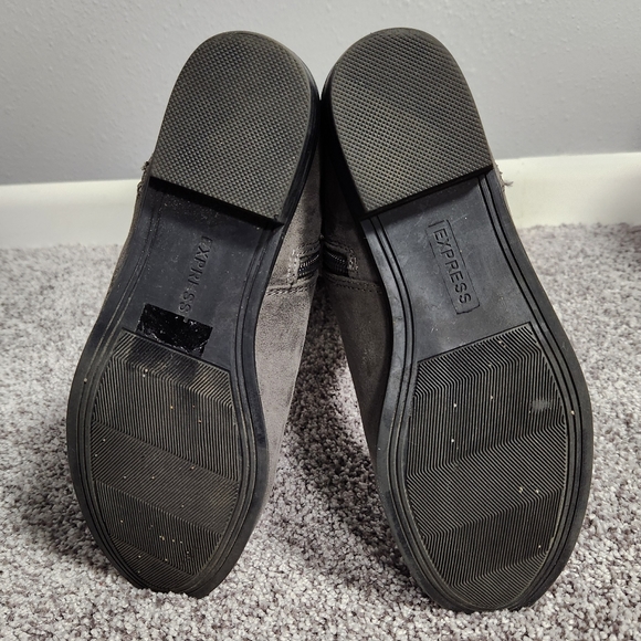 Express Women's Gray Suede Knee-High Boots - Picture 10 of 10